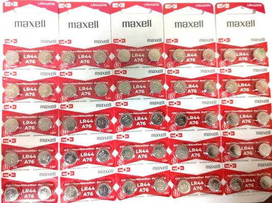 50 Pack Maxell LR44 AG13 357 button cell battery "NEW HOLOGRAM PACKAGE "