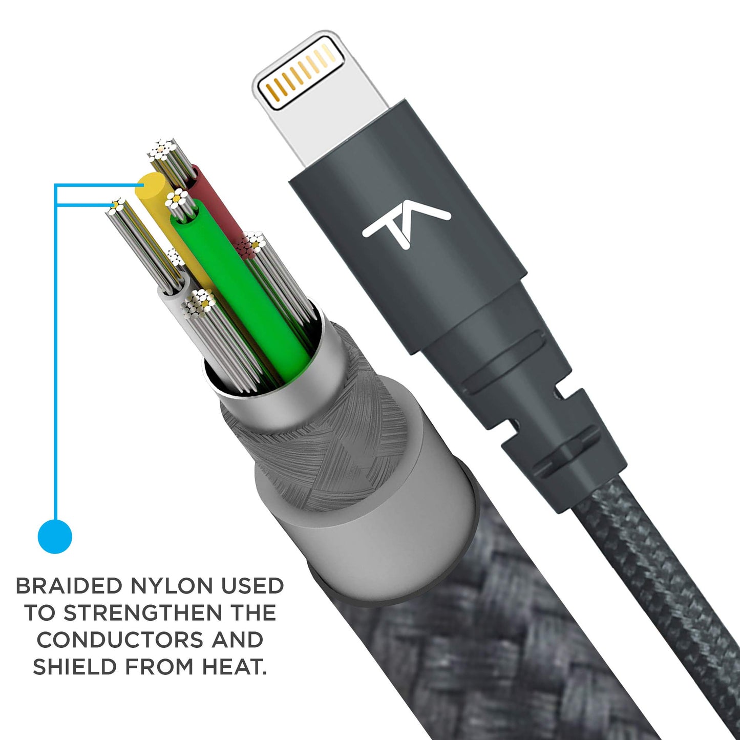 Tech Armor Apple MFi Certified 6 FT USB C to Lightning Sync/Charge Cable Compatible with iPhone, iPad, MacBook and iPod, Supports Fast Charge (with…