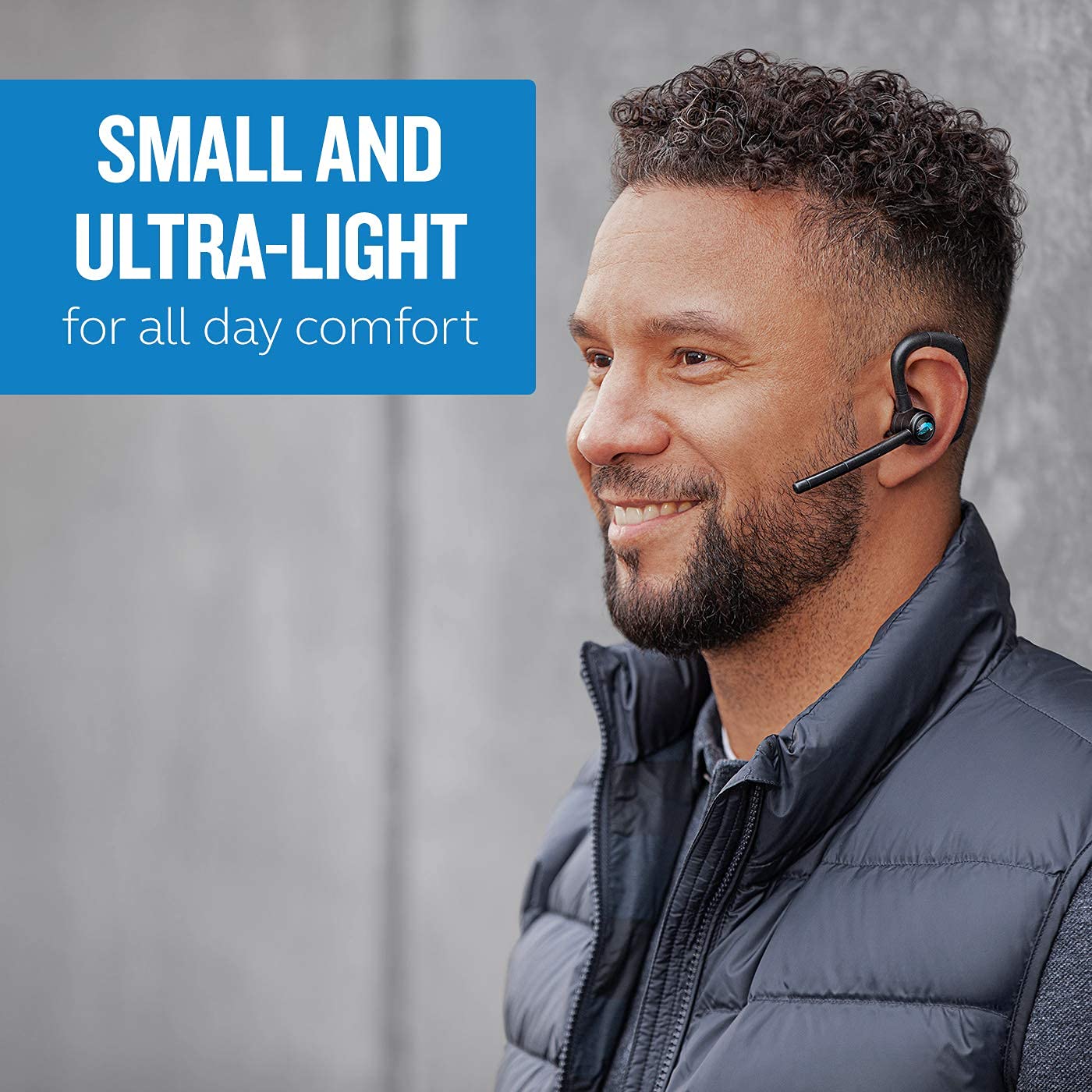 BlueParrott M300-XT Noise Cancelling Bluetooth Headset - Hands-Free Mono Handset for Mobile Phones with up to 14 Hours of Talk Time (Renewed)