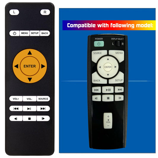 Replacement Remote Control for Infiniti QX56 Rear Entertainment DVD 2013 2014 2015 2016 2017 2018