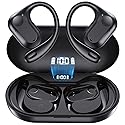 Open Ear Headphones Wireless Earbuds Air-Conduction Bluetooth Earphones LED Digital Display 24H Playtime Over Ear Buds Stereo Sound Lightweight…