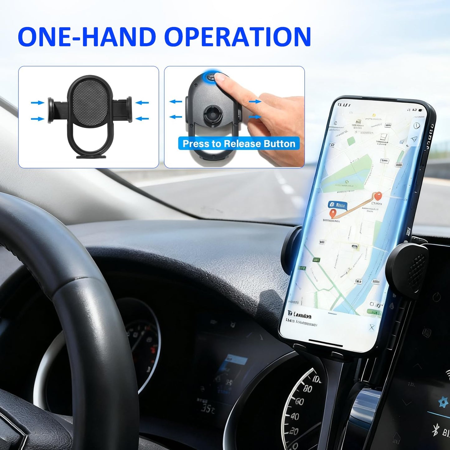 Car Phone Holder for 2019-2025 Toyota Corolla/Corolla Hatchback, 2022-2025 Corolla Cross Accessories, 360° Cell Phone Mount Automobile Cradles