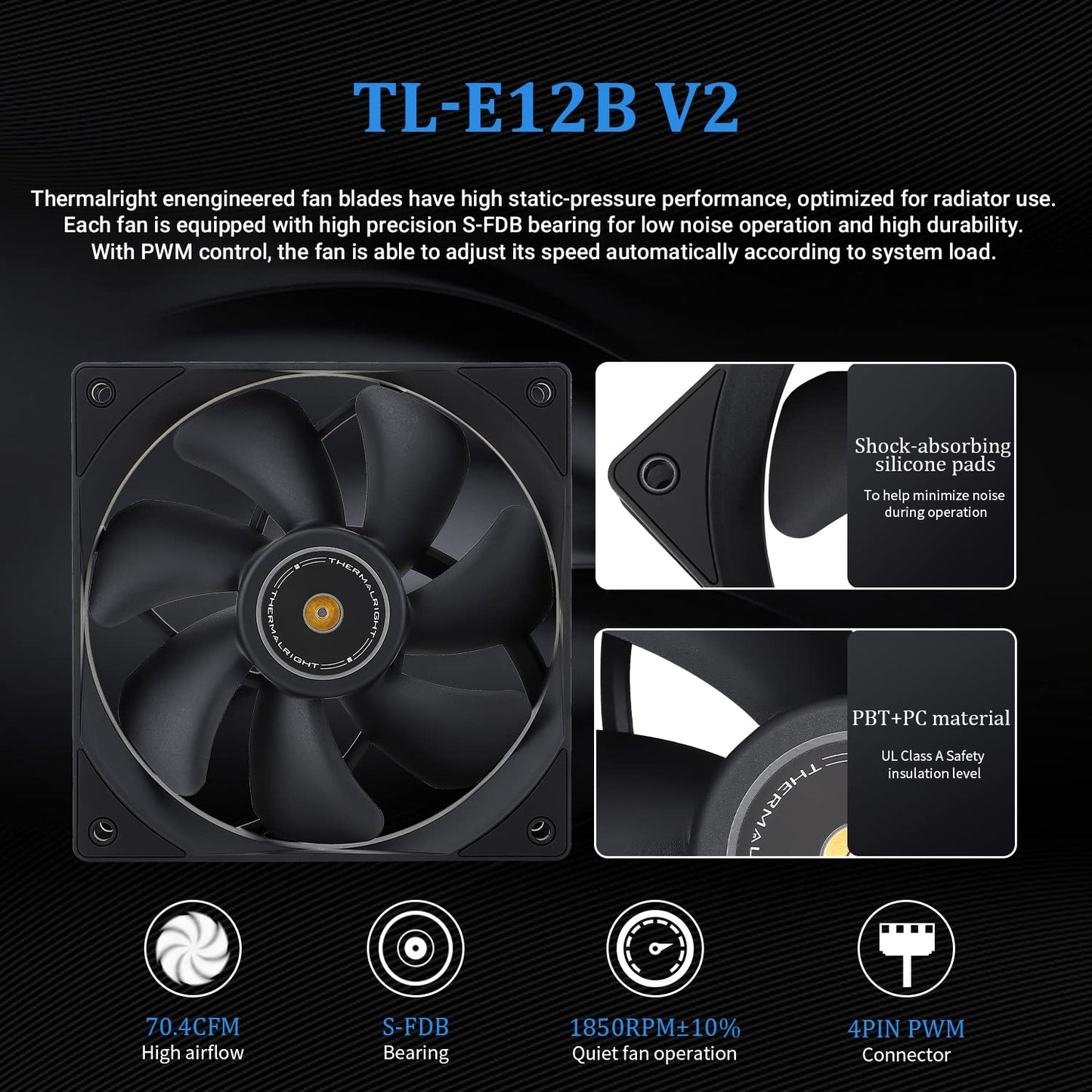 Thermalright Frozen Prism 240 Black AIO Water Cooler,Liquid CPU Cooler, 2×120mm PWM Fans Water Cooling System,1850RPM High Speed,Compatible