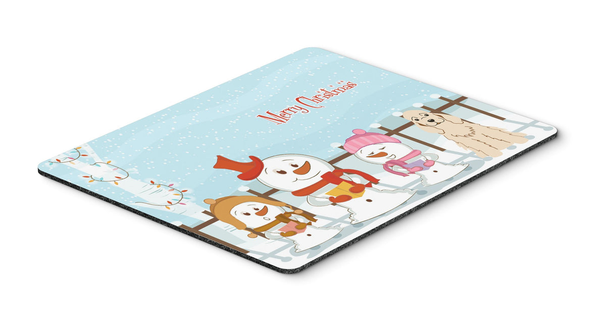 Caroline's Treasures BB2425MP Merry Christmas Carolers Cocker Spaniel Buff Mouse Pad, Hot Pad or Trivet for Home Office Gaming Working Computers