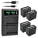 Kastar 4-Pack AG-VBR89G Battery and LTD2 USB Charger Compatible with Panasonic Lumix BGH1 Cinema 4K Box Camera, HC-X1000, HC-MDH2, HC-MDH2GK