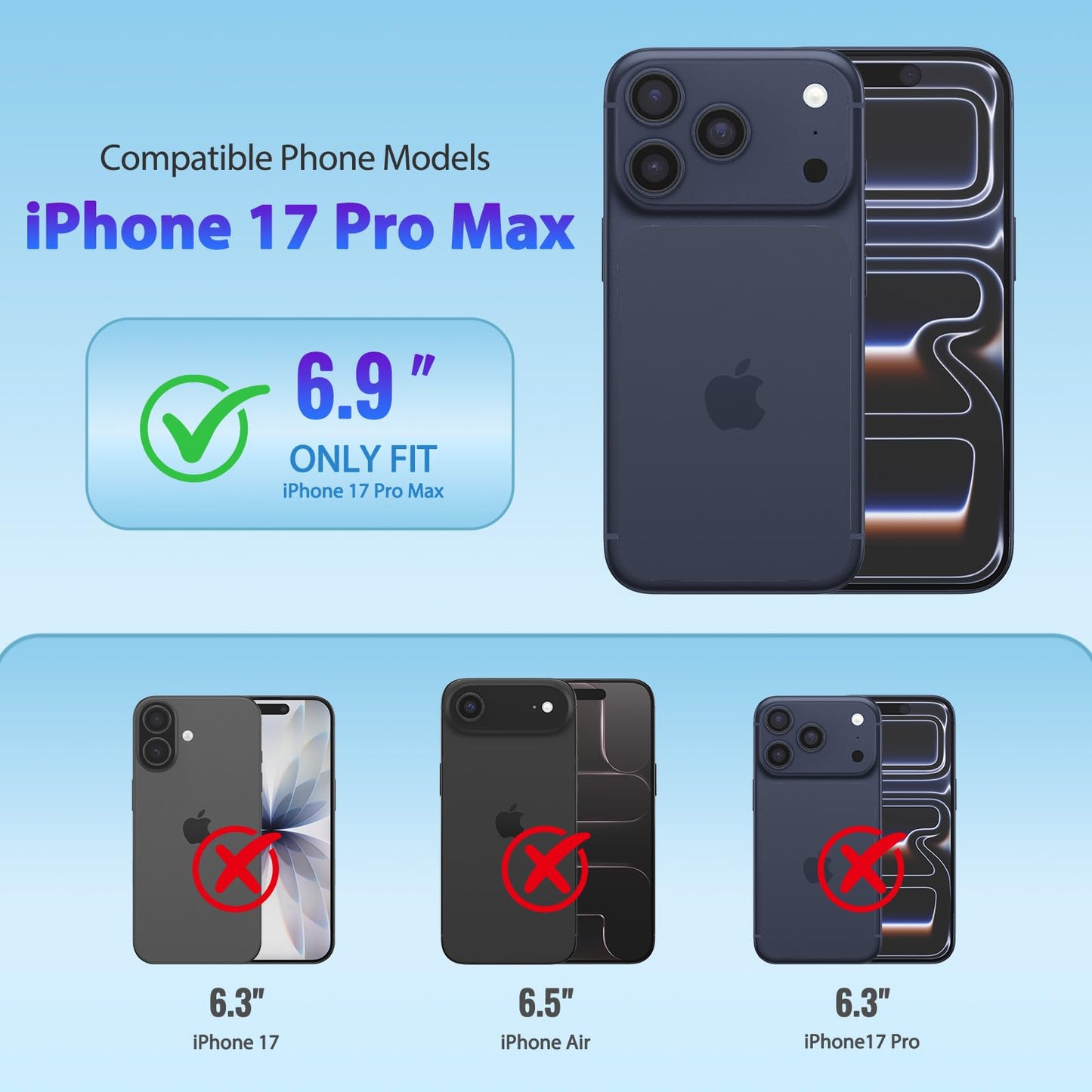 XcaseBar compatible with iPhone 17 Pro Max 6.9" Wallet case with Zipper Credit Card Holder?RFID Blocking?,Flip Folio Book PU Leather Phone case