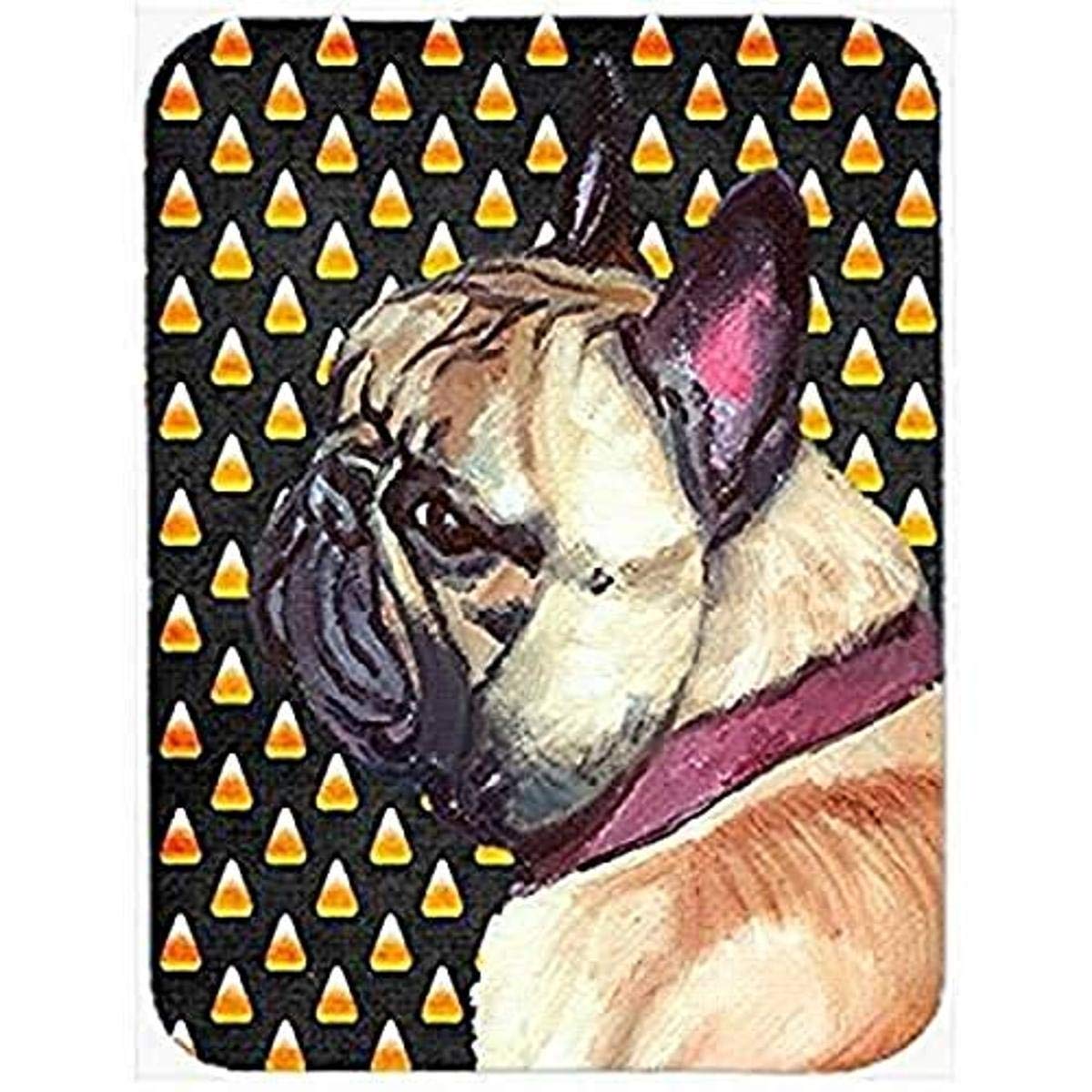 Caroline's Treasures LH9552MP French Bulldog Frenchie Candy Corn Halloween Mouse Pad, Hot Pad or Trivet for Home Office Gaming Working Computers