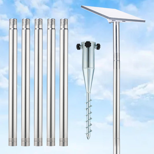 Starlink Mini Pole Mount Kit, Starlink Pole Mounting, 9ft Starlink Ground Features a Durable 1.5'' Diameter Pole with No Dig Ground Anchor, Suitable