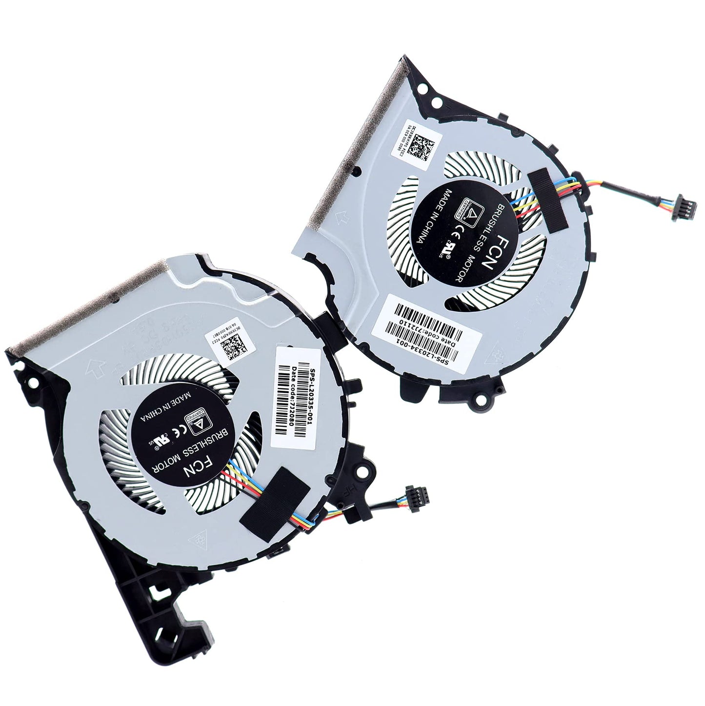 Deal4GO CPU Cooling Fan L20335-001 w/GPU Cooler Fan L20334-001 Set for HP 15-CX 15T-CX 15-CX0068TX 15-CX0058WM TPN-C133