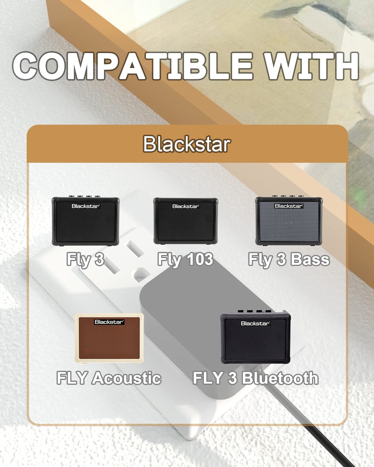 WUKUR Replacement for Blackstar Fly 3 Power Supply Compatible with 6.5V Blackstar Fly3 PSU1FLY SW10-06501500-W Guitar Bass Amp AC Adapter