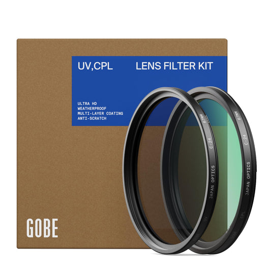Gobe 39mm UV + Circular Polarizing (CPL) Lens Filter Kit