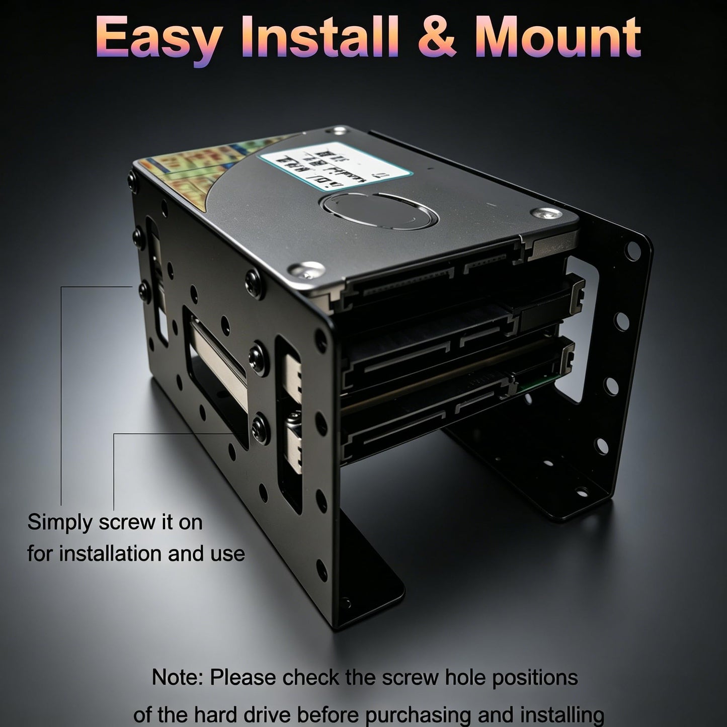 ECOPMAX 2.5" to 3.5" SSD HDD Mounting Bracket, Hard Drive Adapter Holder for Samsung Crucial WD Seagate Kingston 2.5 Inch SATA SSD & HDD