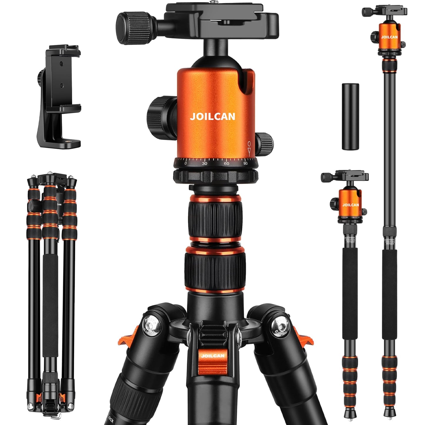 80/85 inches Heavy Duty Tripod for Camera and Phone, 85" Camera Monopod Tripods, DSLR Binoculars Spotting Scope Camcorders Video Tripod Stand, 360