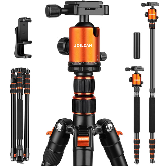 80/85 inches Heavy Duty Tripod for Camera and Phone, 85" Camera Monopod Tripods, DSLR Binoculars Spotting Scope Camcorders Video Tripod Stand, 360