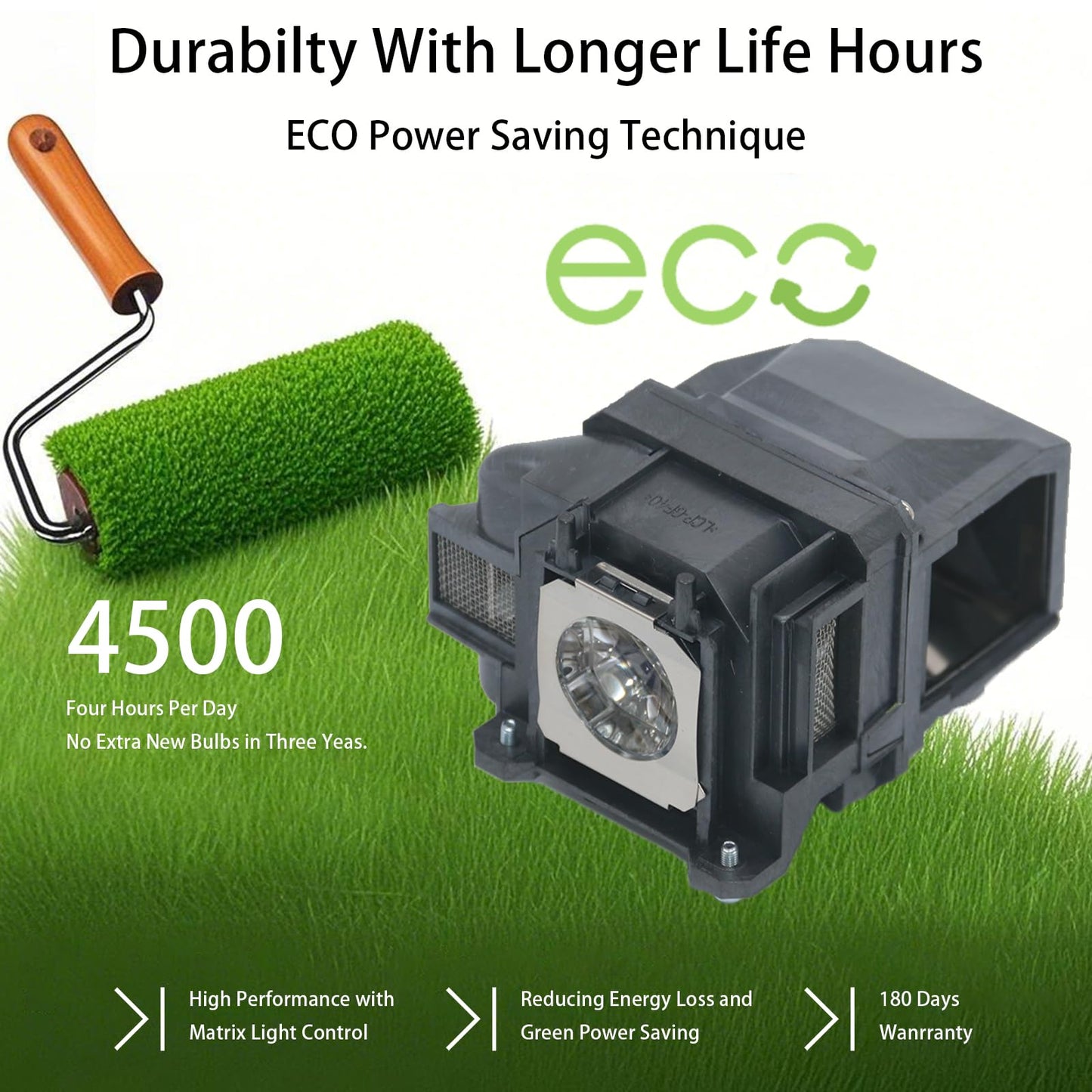 Qexudu ELP-LP78 Replacement Projector Lamp with Housing for Epson EX7230 EX5220 EX7235 VS230 EX7220 EX3220 EX5230 VS335W EX6220 VS330 EB-S18
