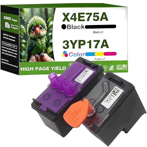 X4E75A 3YP17A PrintHead X4E75A 3YP17A Printe Head Combo Pack Use for HP Smart Tank 500 600 700 for HP Smart Tank 660 670 700 6000 6001 7000 7001 7300
