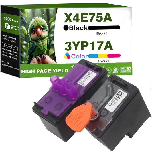 X4E75A 3YP17A PrintHead X4E75A 3YP17A Printe Head Combo Pack Use for HP Smart Tank 500 600 700 for HP Smart Tank 660 670 700 6000 6001 7000 7001 7300