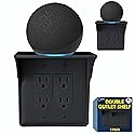 Storage Theory Power Perch Double Wall Outlet Shelf - Declutter & Reclaim Bathroom Counter Space - Alexa Stand, Apple Homepod Shelf, Toothbrush