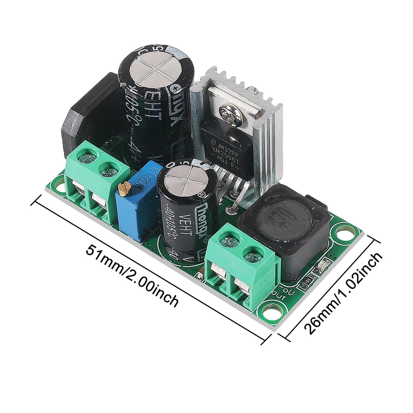 JUZITAO 6PCS AC/DC to DC Step Down Buck Converter AC 5-30V 5-48V 24V 36V 48V to DC 2.5-35V 12V Voltage Regulator Board 2A Adjustable Volt Power…
