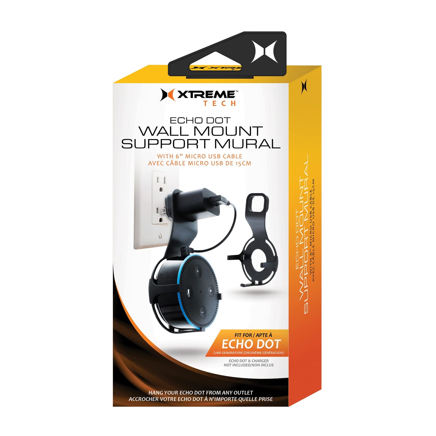 Xtreme Wall Mount for The Echo Dot, Wall Outlet Holder