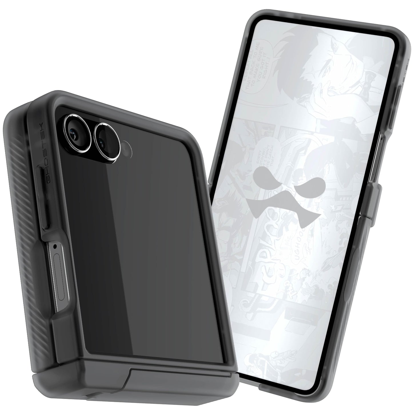 Ghostek Covert Clear Flip 7 Case with Built-in Kickstand, MagSafe and Full Hinge Protection Designed for 2025 Samsung Galaxy Z Flip7 (6.9") (Smoke