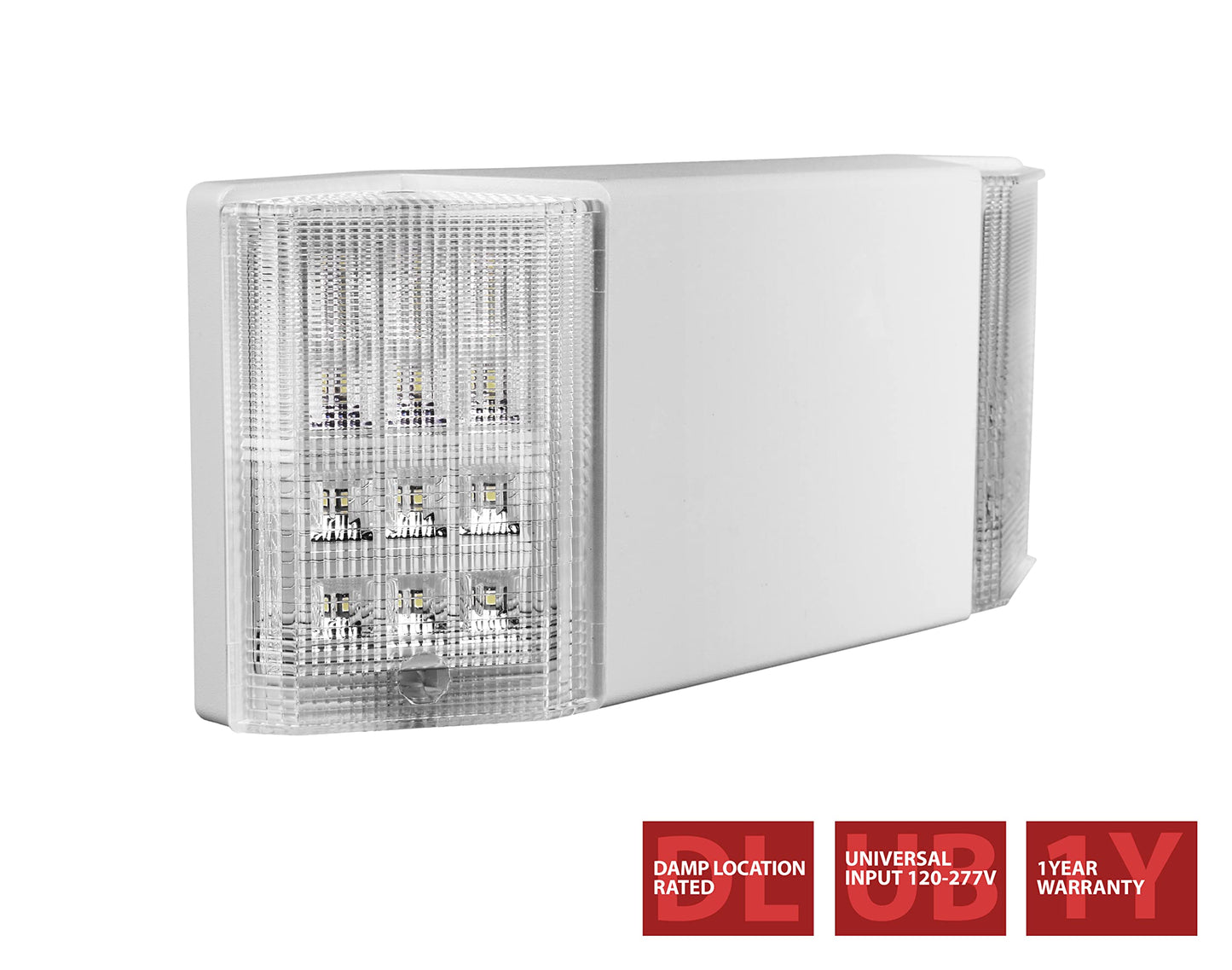 NICOR Lighting Compact Emergency LED Light Fixture (EML2-10-UNV-WH)
