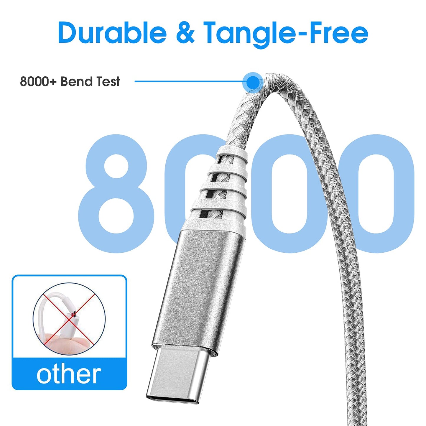 USB C Charger Cable 10FT+6FT,Long Fast Charging Cord for Samsung Phone S20 FE 5G/S22 Plus Ultra A12 A13 A14 A54 A03S,Galaxy Tab A 10.1 2019/8.0