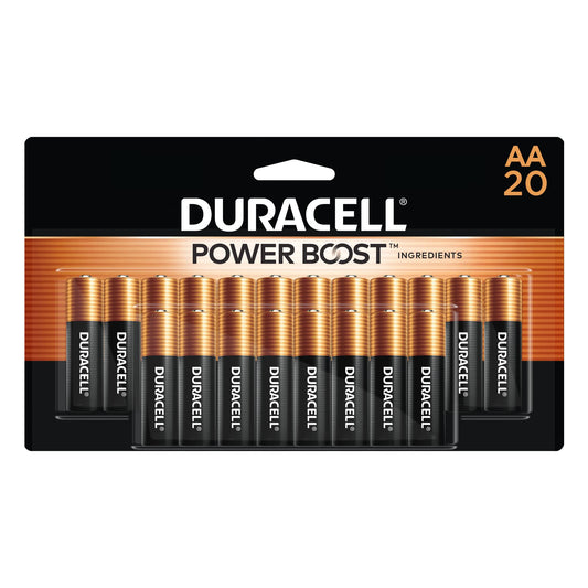 Duracell Coppertop AA Batteries with Power Boost Ingredients, 20 Count Pack Double A Battery with Long-lasting Power, Alkaline AA Battery…