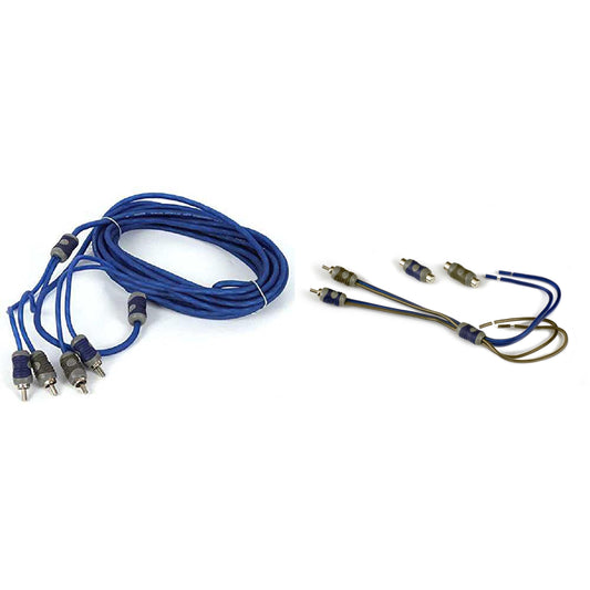 Kicker 46KISL K-Series Interconnect, Speaker Wire to RCA Adapter w/ 46KI26 6 Meter 2-Channel Signal Cable
