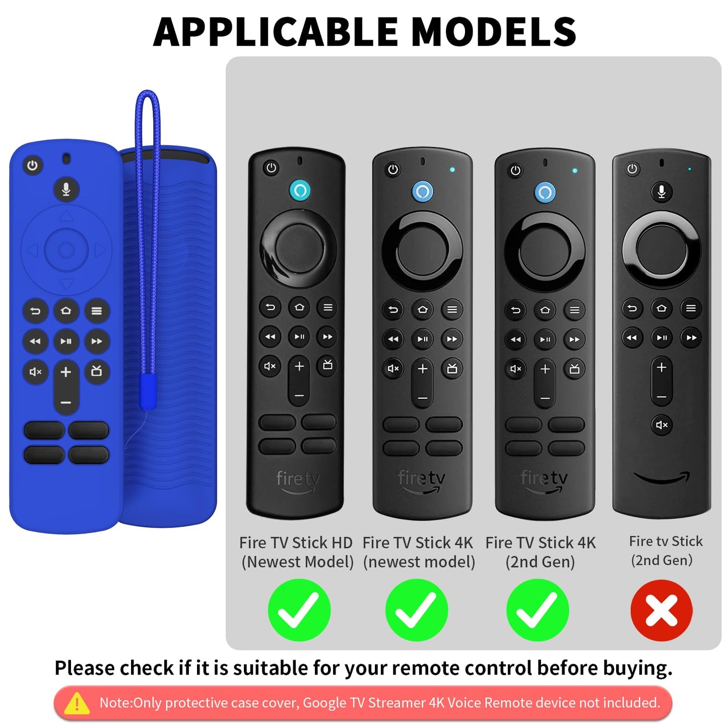 2 Pack Silicone Remote Cover for Alexa Voice Remote,Remote Case for Fire Tv Remote with Lanyard,Anti-Scratch Shockproof Remote Protective Cover