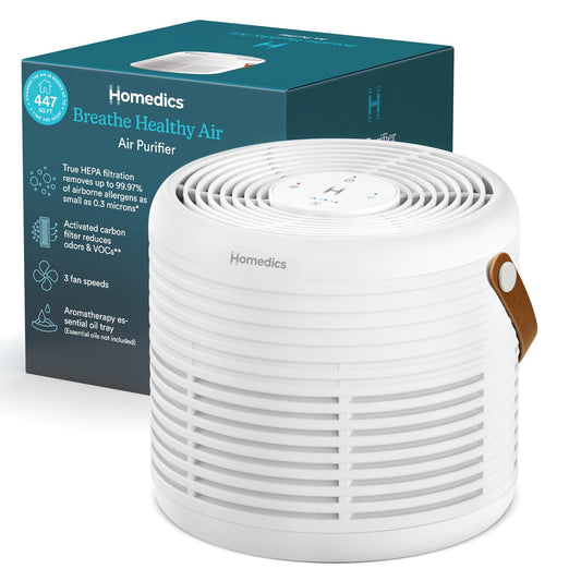 Homedics Air Purifier True HEPA Filter for Medium Rooms up to 447 Sq Ft