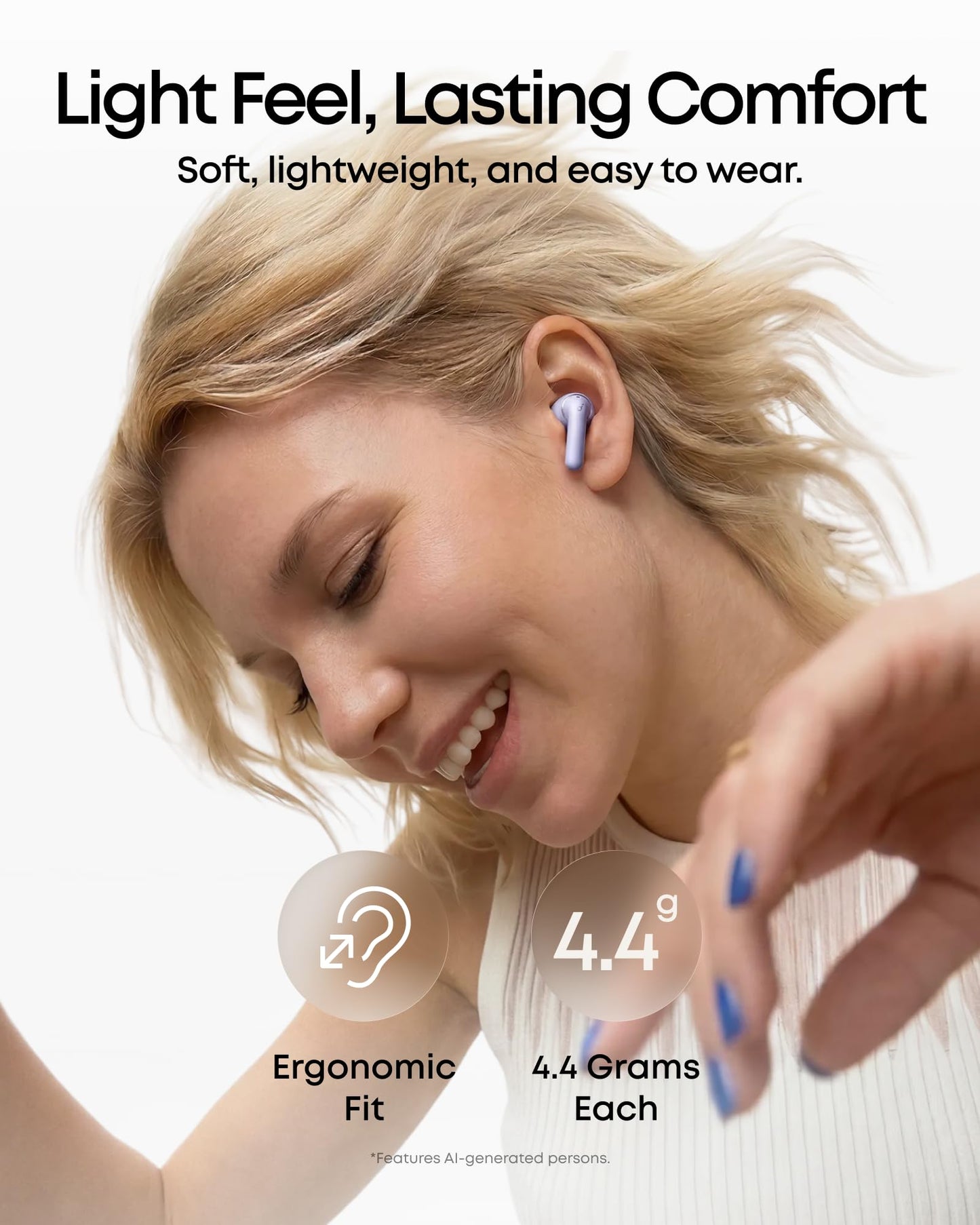 Soundcore Anker P42i Wireless Earbuds with Adaptive ANC for Daily Noise