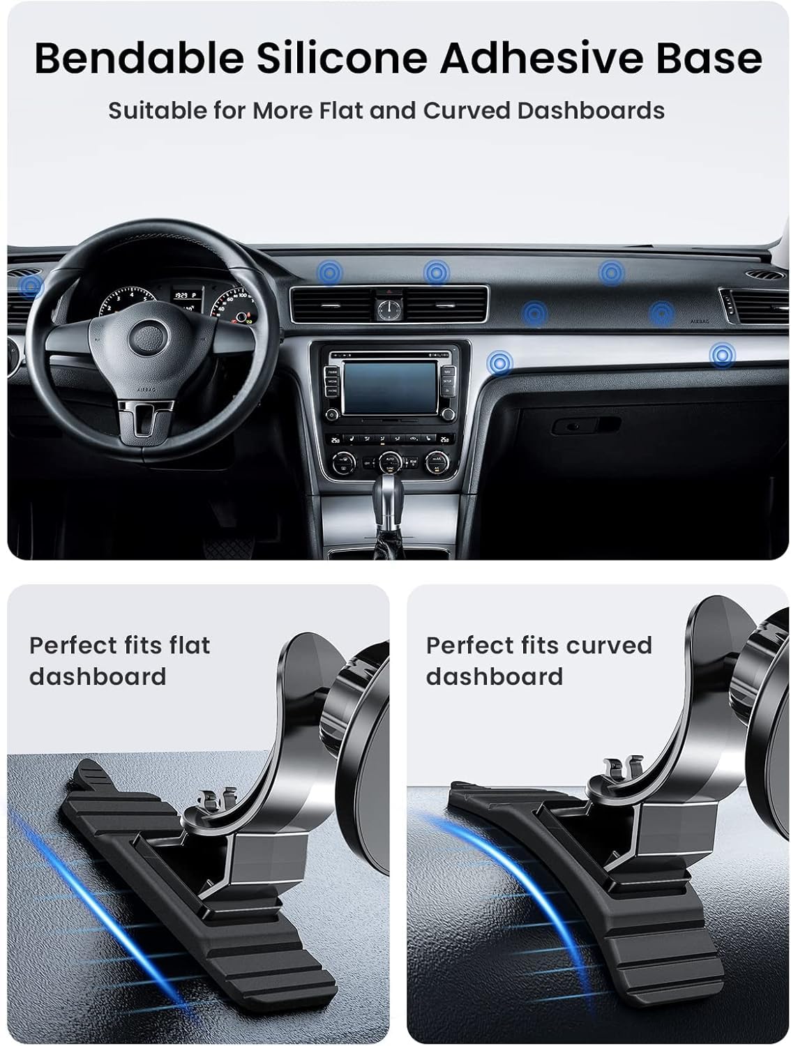 Ciencimy Compatible with Magsafe Car Mount, Magnetic Dashboard Car Mount Fit for MagSafe Case iPhone 16 15 14 13 12 Pro Max Mini Plus, 360°