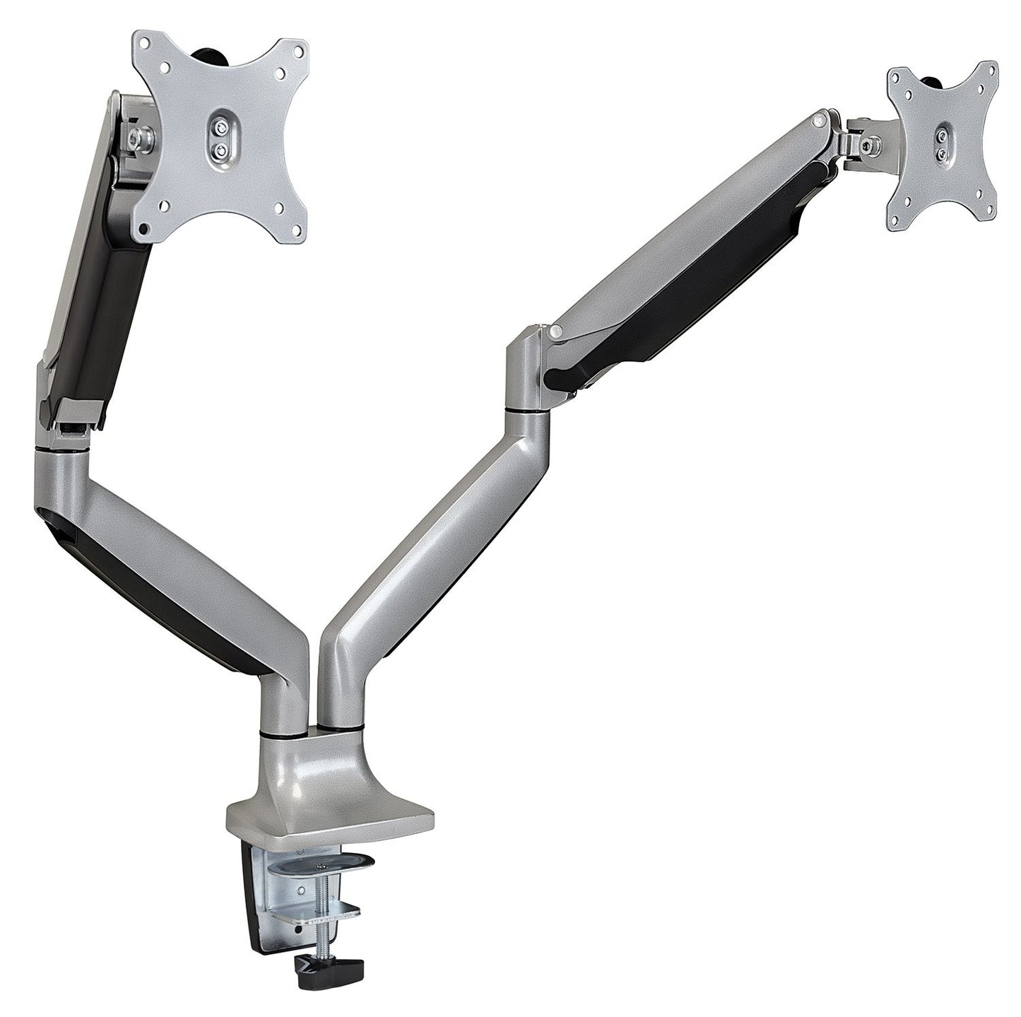 Mount-It! (MI-1772) Dual Monitor Arm Mount Desk Stand Two Articulating Gas Spring Height Adjustable Arms | Fits Up To 32" VESA 75 100 Compatible