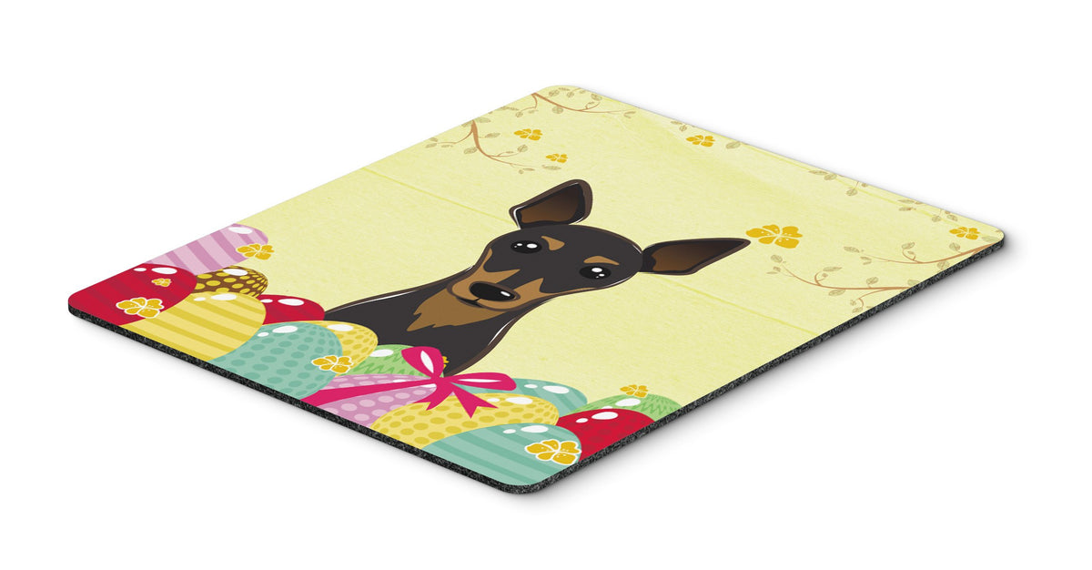 Caroline's Treasures BB1922MP Min Pin Easter Egg Hunt Mouse Pad, Hot Pad or Trivet for Home Office Gaming Working Computers Laptop Mouse Mat,Washable