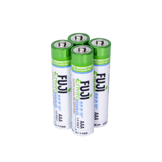 Fuji Enviromax 4400BP4 EnviroMax AAA Super Alkaline Batteries (4 Pack), White, 4 CT