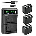Kastar 3-Pack AG-VBR89G Battery and LTD2 USB Charger Compatible with Panasonic HC-X2 4K Camcorder, Panasonic HC-X20 4K Mobile Camcorder