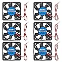 AITIAO 6Pcs 5010 Cooling Fan DC 12V 50mmx50mmx10mm Quiet Brushless Cooling Fan for 3D Printer Computer Case Fan DIY Cooling Ventilation Exhaust 2Pin