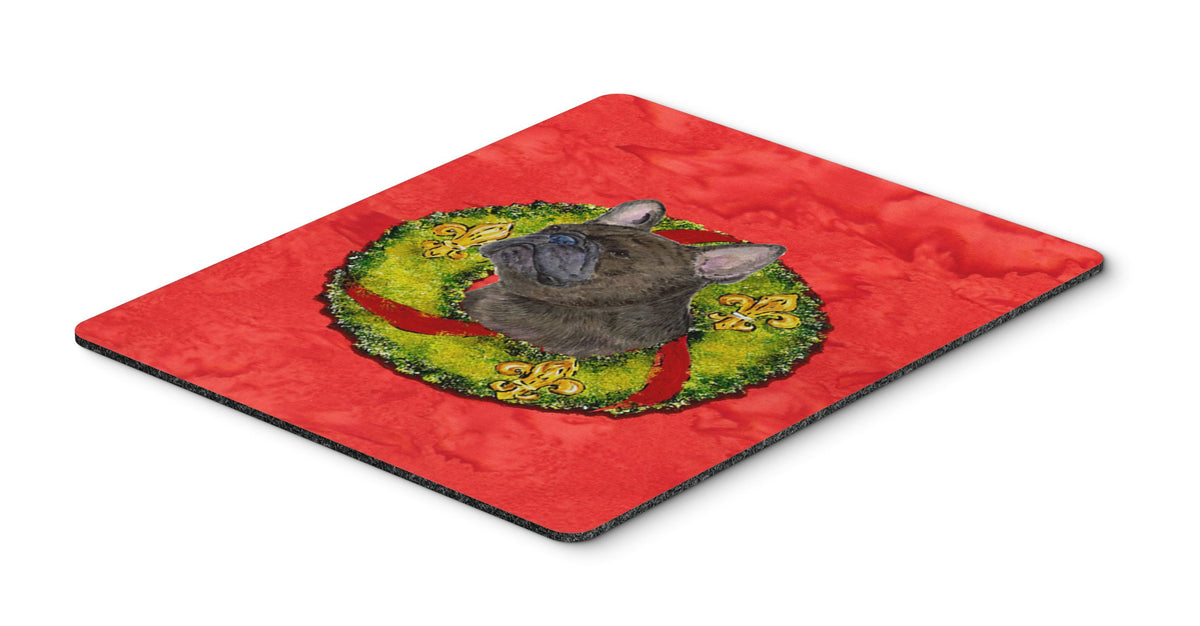Caroline's Treasures SS4206MP "Brindle French Bulldog Cristmas Wreath Mouse Pad, Hot Pad or Trivet" for Home Office Gaming Working Computers Laptop