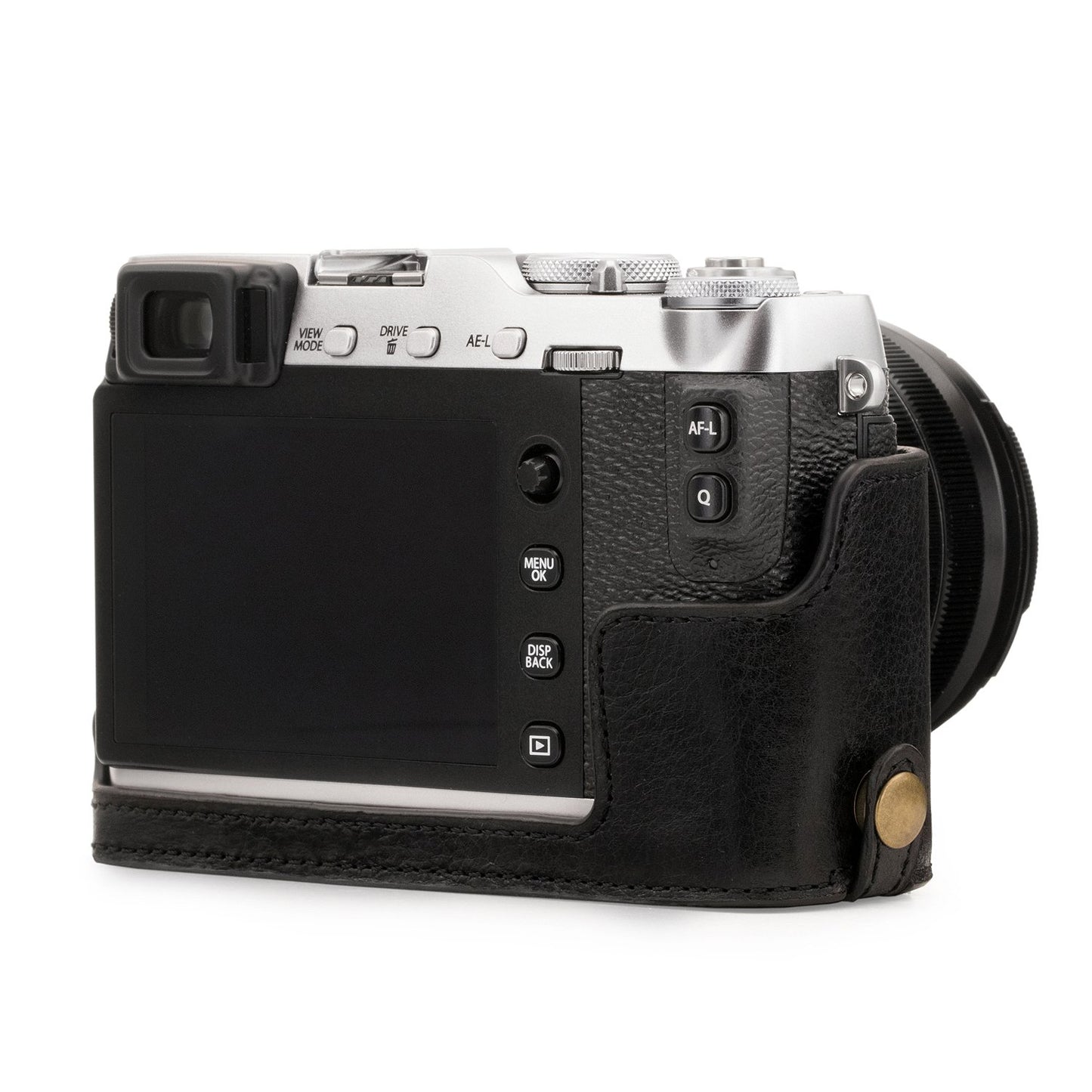 MegaGear MG1342 Ever Ready Genuine Leather Camera Half Case & Strap Fujifilm X-E3 with Battery Access, Black