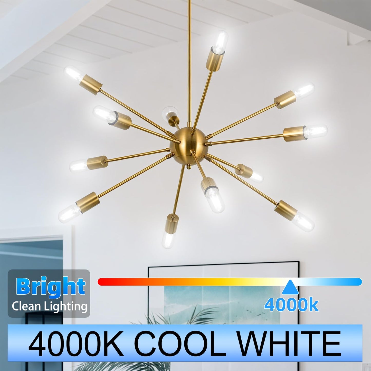 GvvooHome E12 Candelabra Bulb Dimmable, 6W, 60 watt Equivalent, Neutral White 4000K, T6 T25 E12 LED Bulb for Chandeliers, Ceiling Fan, 90+CRI 600LM