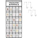 30-Pocket Calculator Holder for Classroom, Hanging Calculator Pocket Chart with Clear PVC Pockets & Numbered Stickers, Calculator Storage Organizer