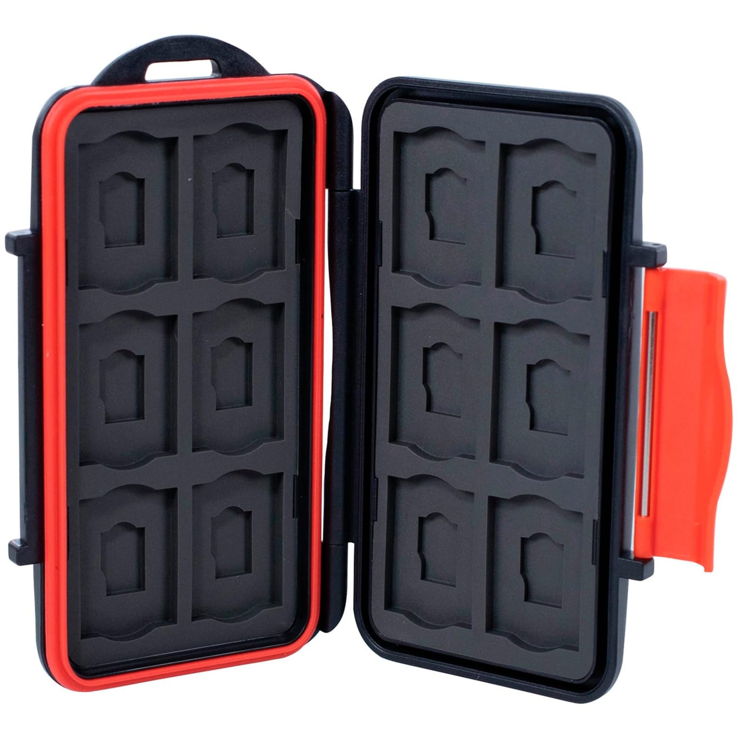 STEALTH CAM Anti-Shock Dust-Proof Waterproof Protective Ergonomic Rubber Sealed ABS-Plasic Shell Memory Card Storage Case - Holds 12 SD & 12 MicroSD