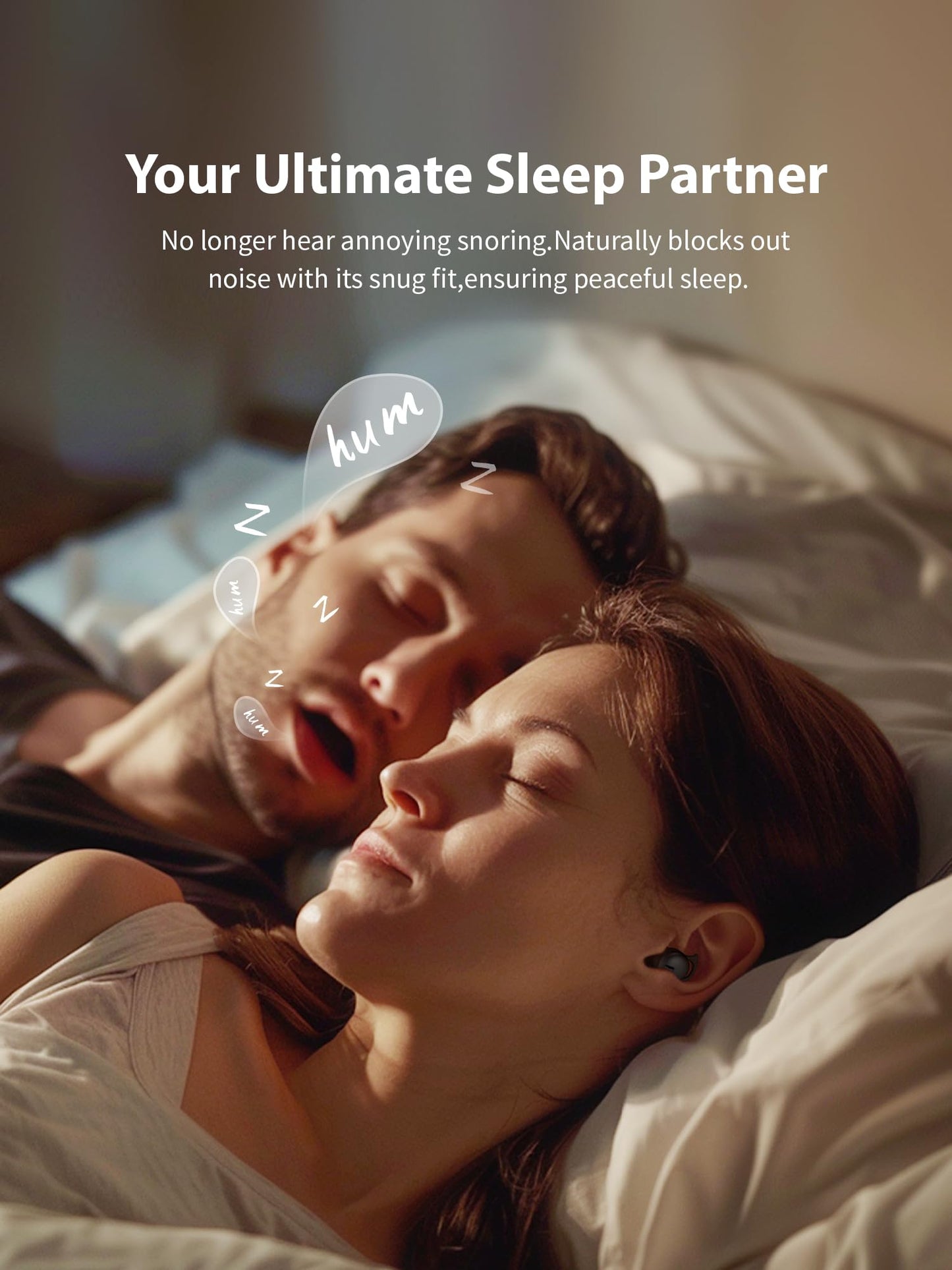DAGKHE Sleep Headphones, Invisible Sleep Earbuds for Side Sleepers