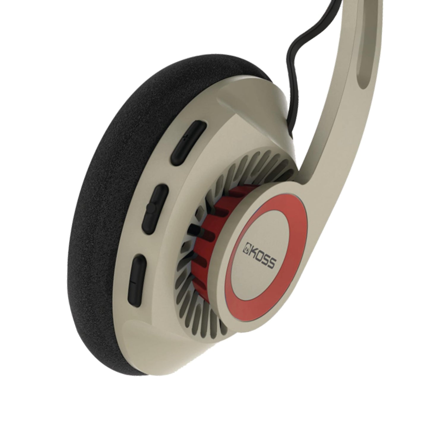 Koss KPH30 Wireless Bluetooth On-Ear Headphones, Retro Style, 20+ Hour Battery Life, USB-C Charging, Microphone, Rhythm Beige