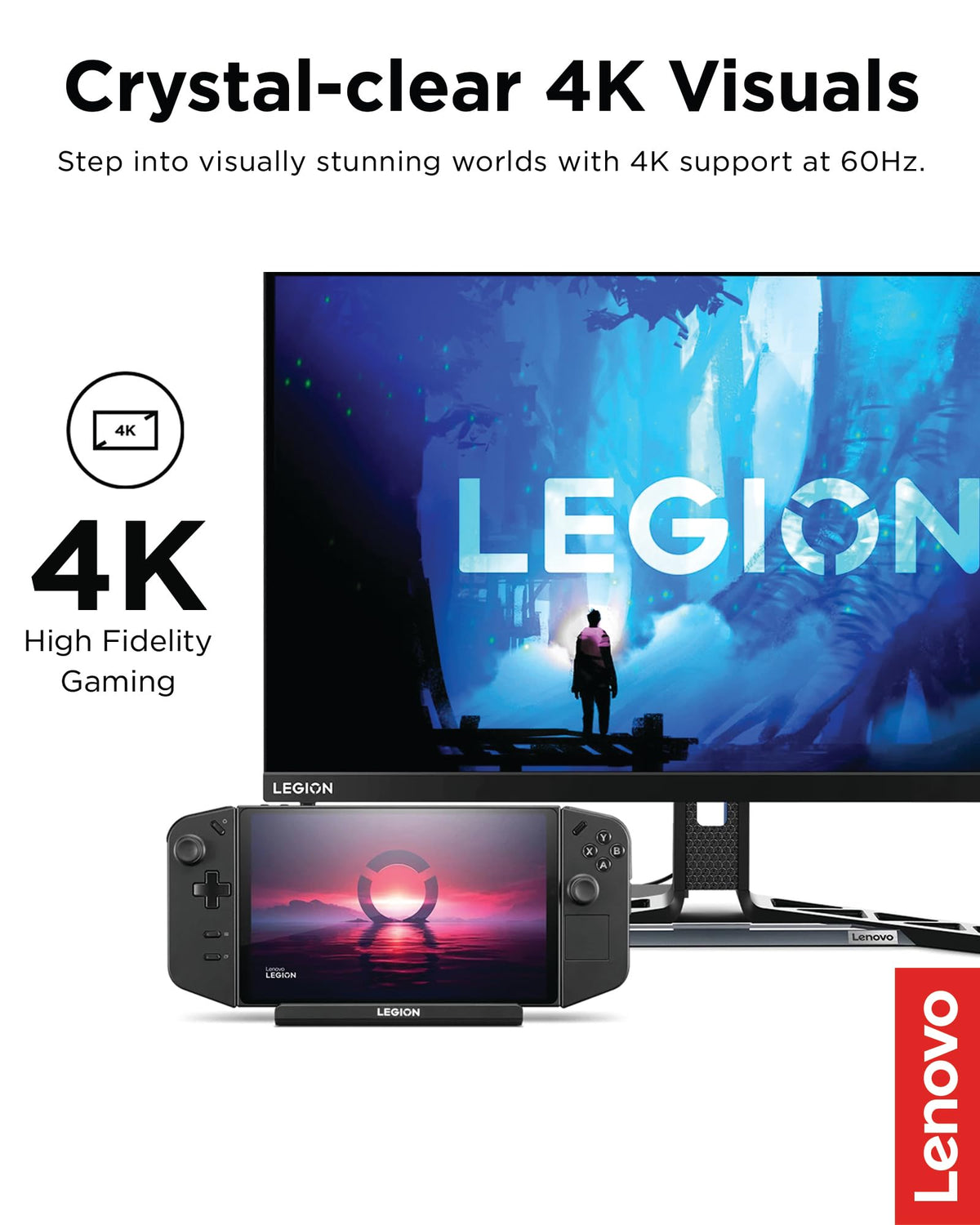 Legion Go USB-C Hub Dock for Legion Go - 6-in-1 Dock, Port Expansion, Charging, Video, Ethernet Support
