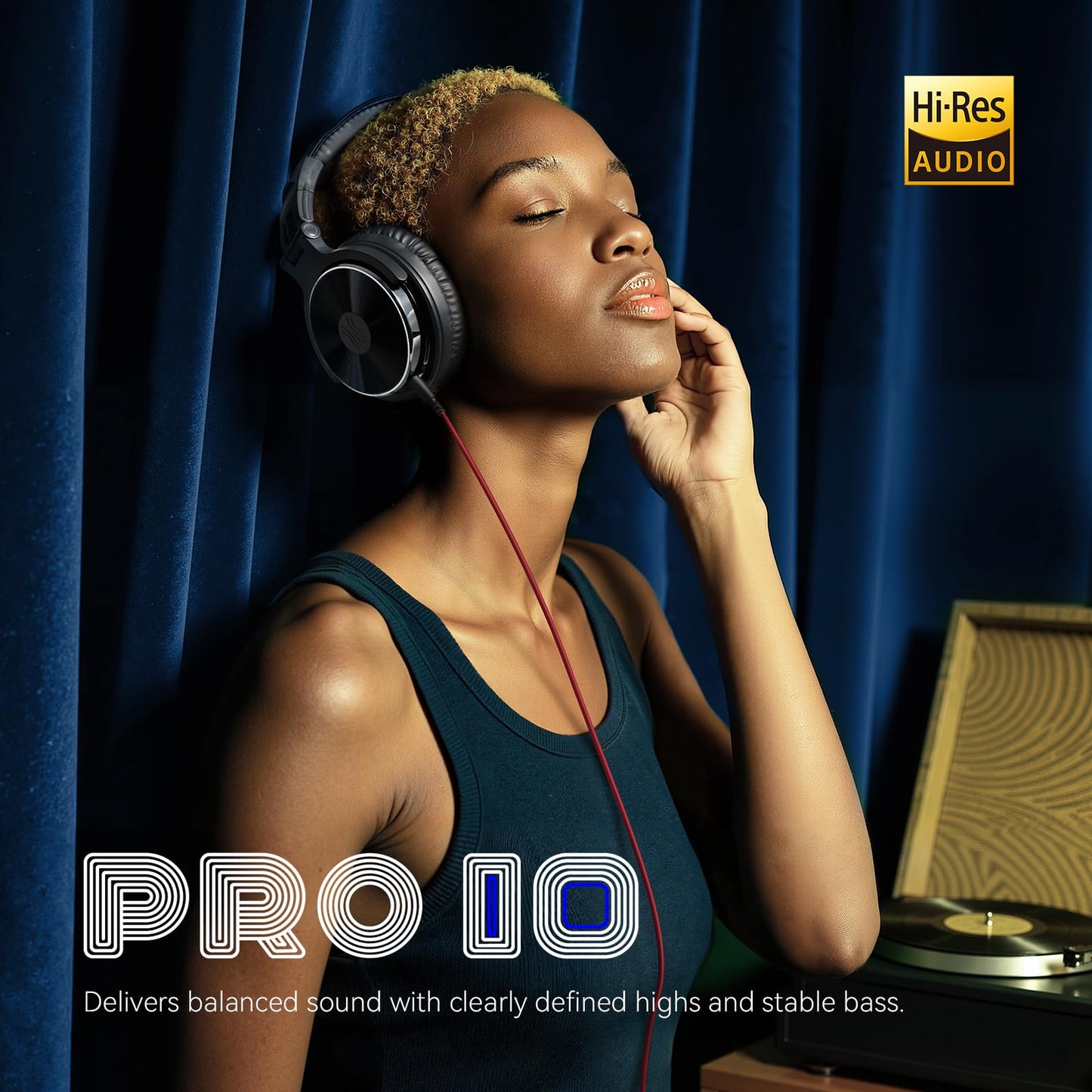 OneOdio Wired Over Ear Headphones Hi-Res Studio Monitor & Mixing DJ Stereo Headsets with 50mm Drivers and 1/4 to 3.5mm Jack for AMP Computer Recording