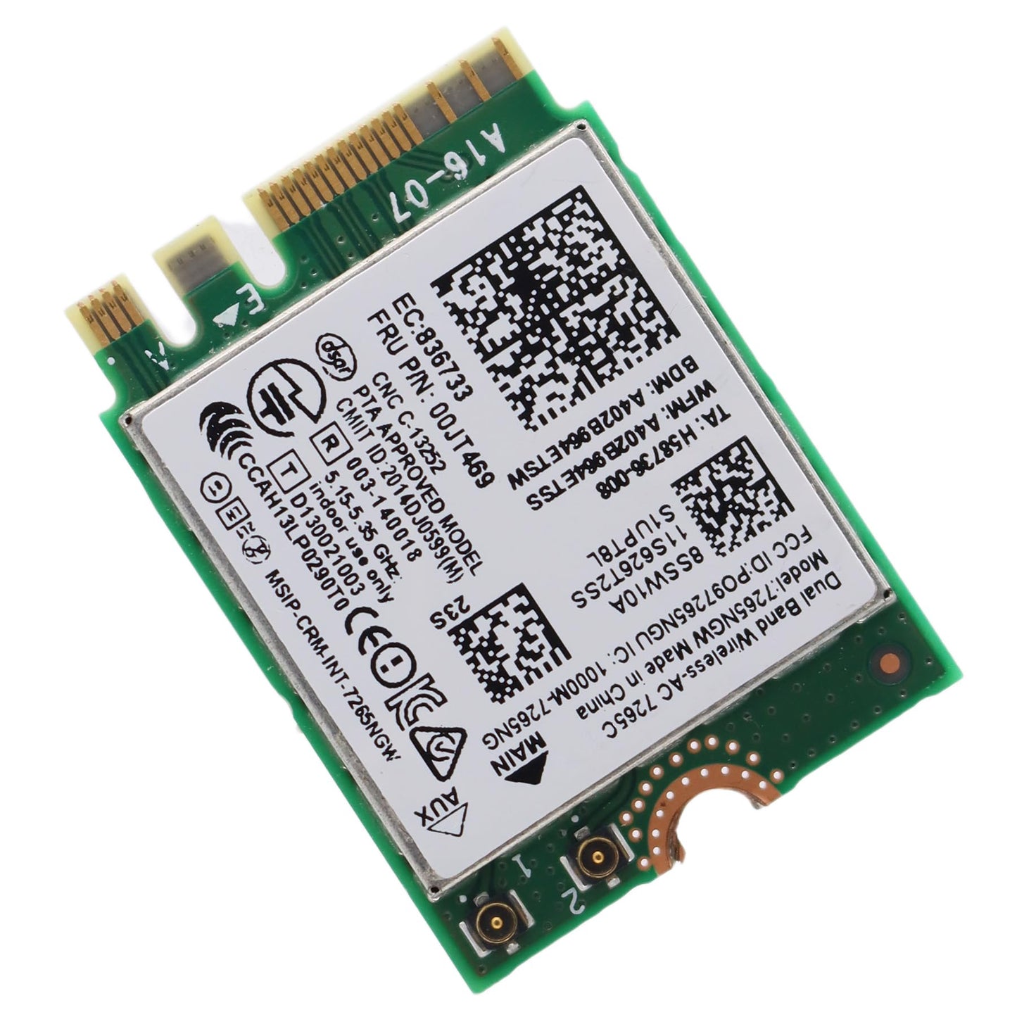 Deal4GO 7265AC 7265NGW 802.11ac 867Mbps 00JT469 M.2 Wireless WiFi Card Replacement for Lenovo ThinkPad E450 E550 E555 L450 T450s T550 W550 X250 X1