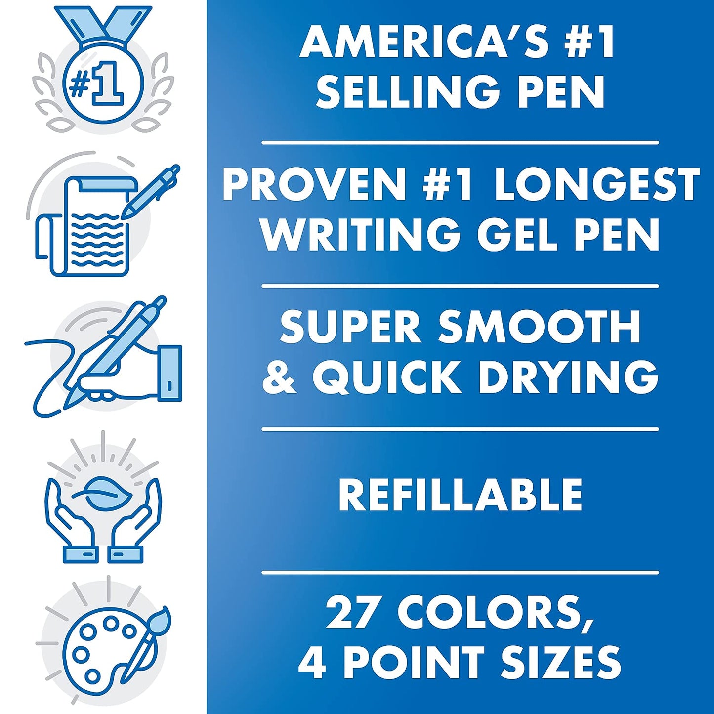Pilot G2 Premium Gel Roller Pens, Extra Fine Point 0.5 mm, Blue Ink Pens Extra Fine Point, Pack of 12 - Ideal for School, Journaling, and Office