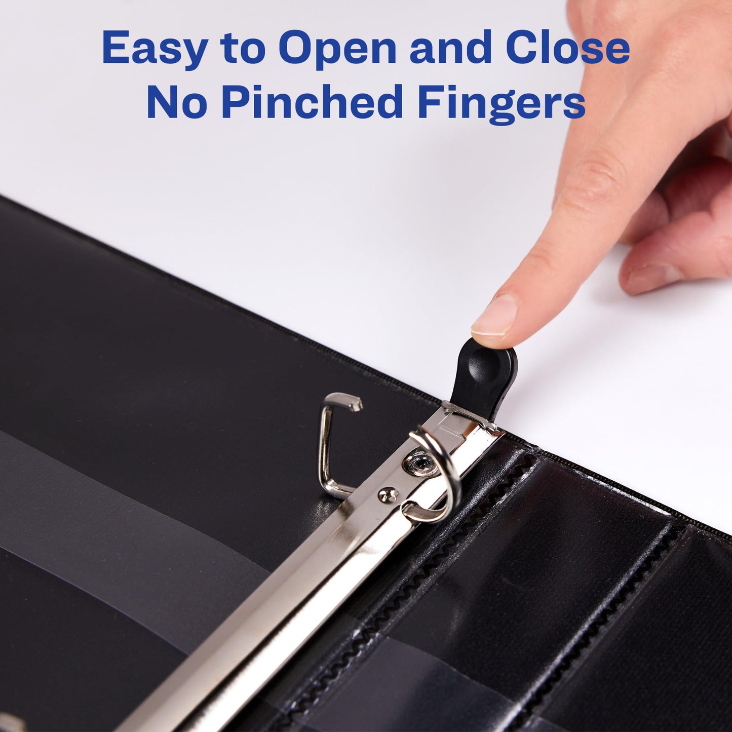 Avery Heavy-Duty 1.5 Inch Binders 3 Ring, View Binder, 1.5 Inch EZD Ring, Black, Sturdy (79695)